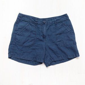 Tommy Bahama Blue Linen Shorts Size 8